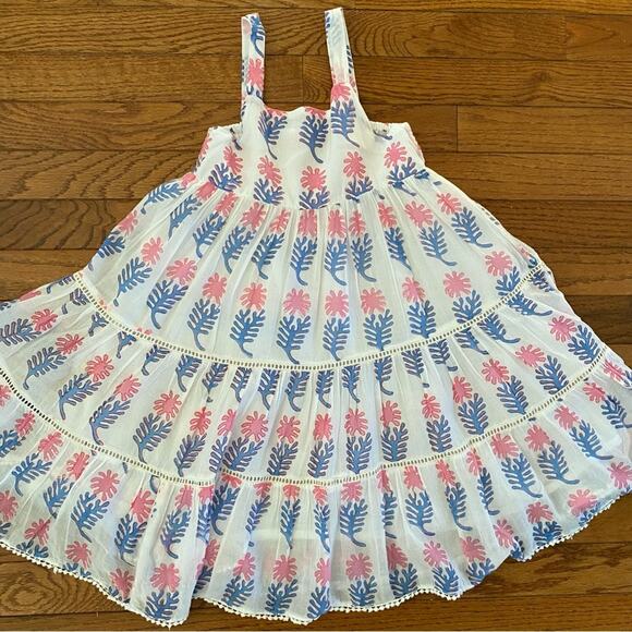 Oliphant Tuckernuck Resortwear Girls sz 4 Block Print Sundress EUC - Picture 2 of 13